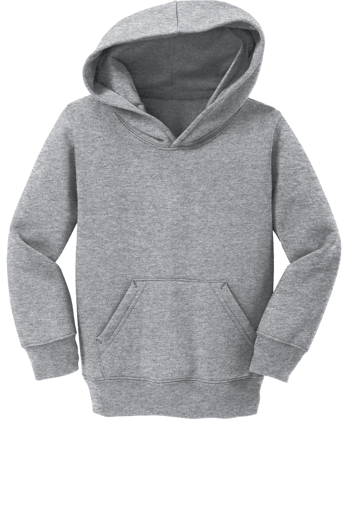 Port & Co Toddler Core Fleece Pullover Hooded Sweatshirt - Athletic Heather