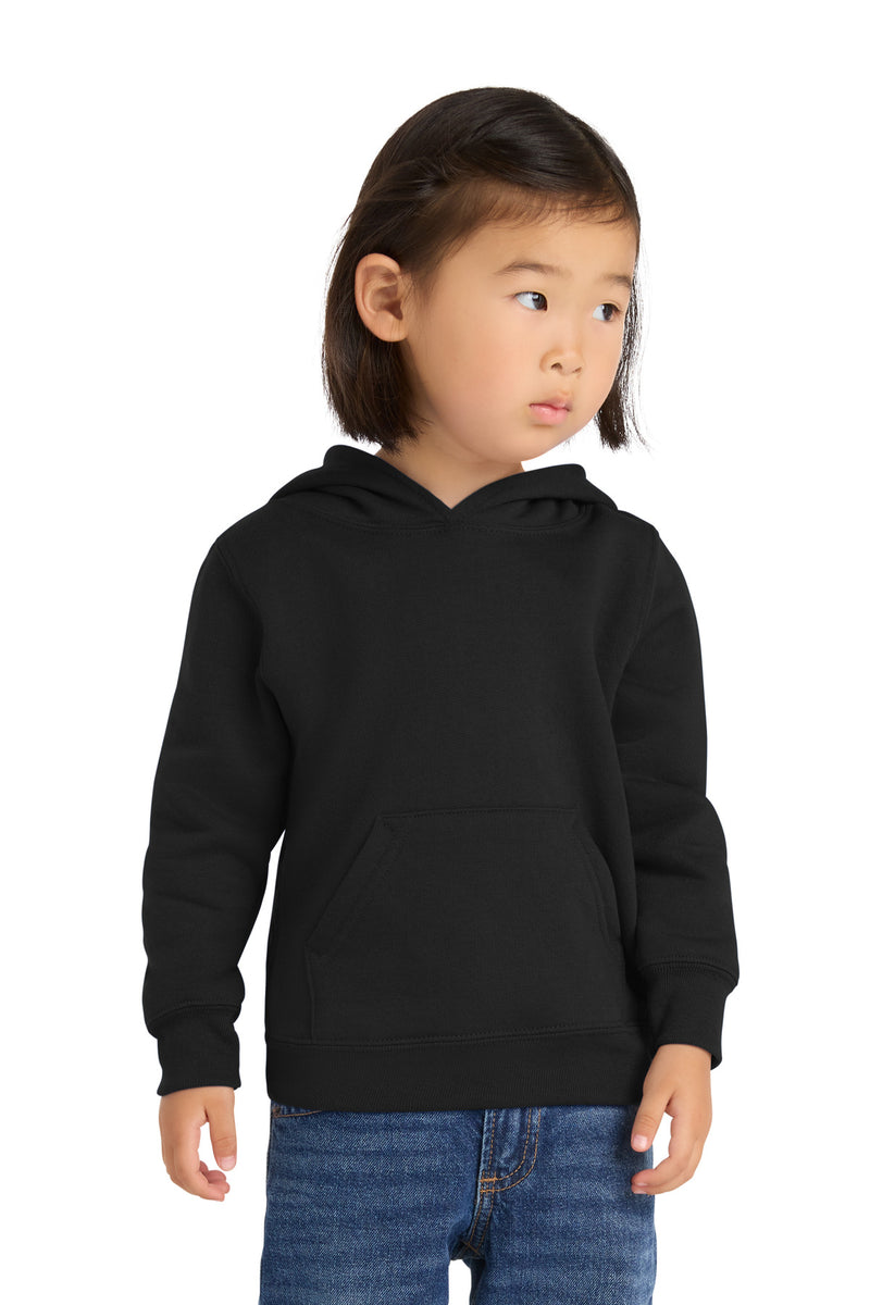 Port & Co Toddler Core Fleece Pullover Hooded Sweatshirt - Jet Black