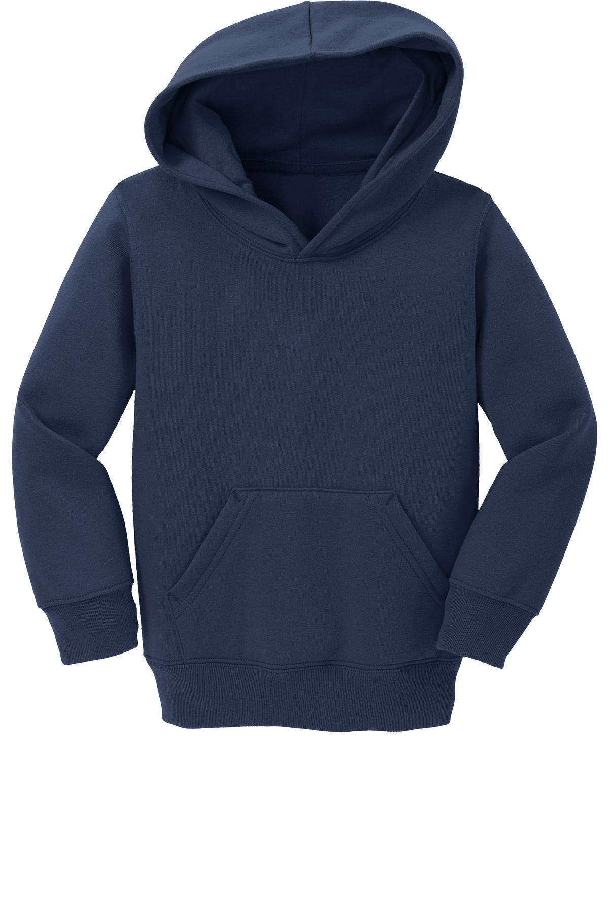 Port & Co Toddler Core Fleece Pullover Hooded Sweatshirt - Navy
