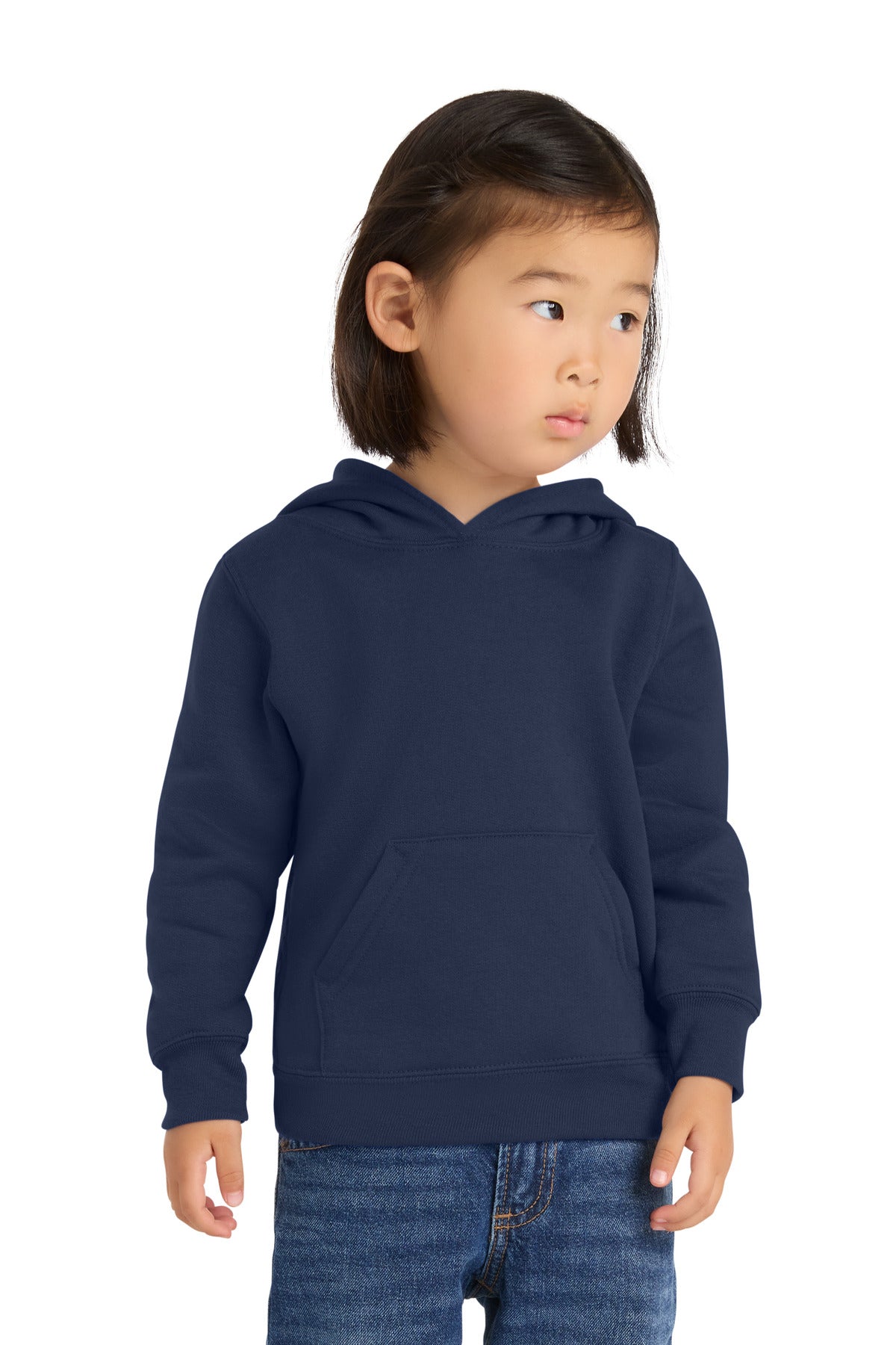Port & Co Toddler Core Fleece Pullover Hooded Sweatshirt - Navy