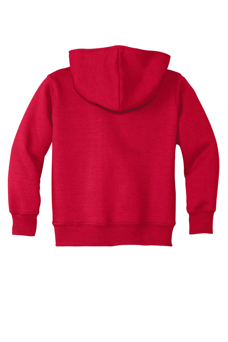 Port & Co Toddler Core Fleece Pullover Hooded Sweatshirt - Red