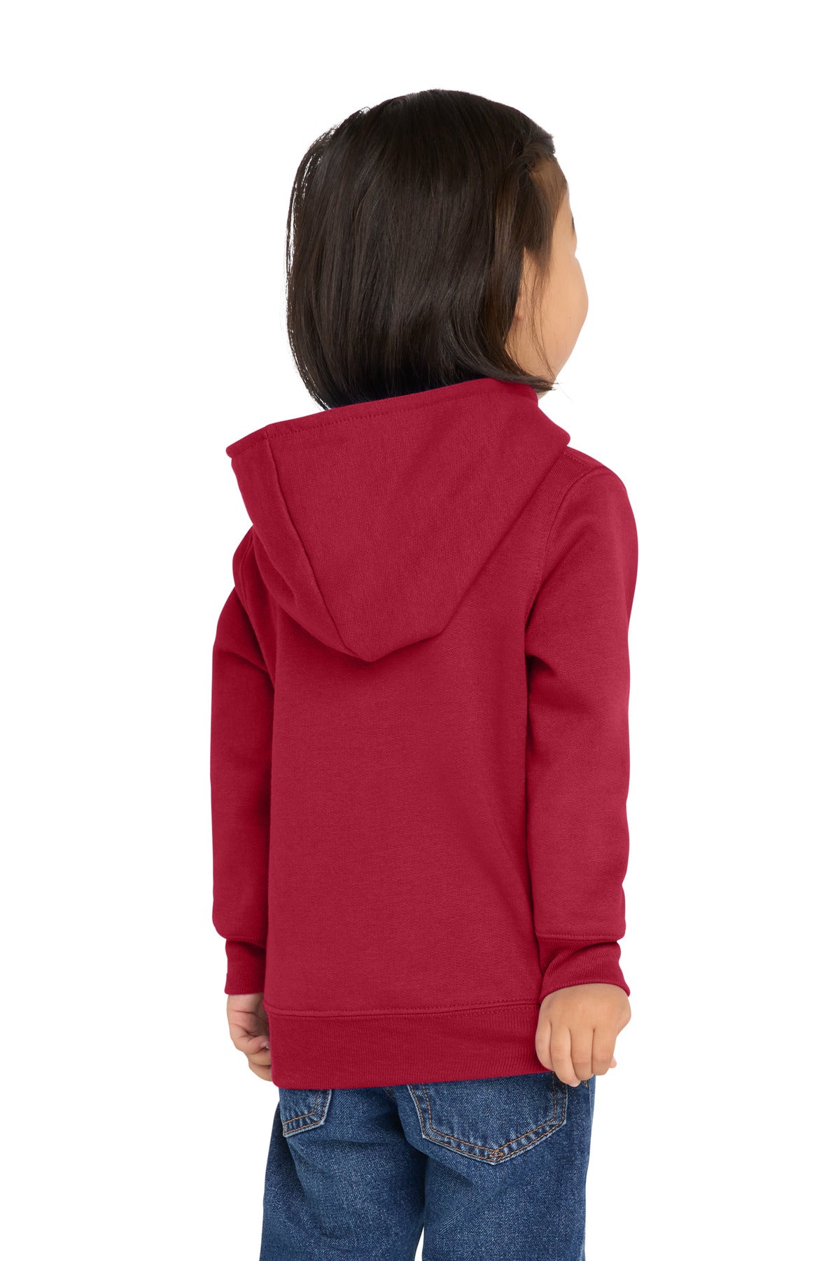 Port & Co Toddler Core Fleece Pullover Hooded Sweatshirt - Red
