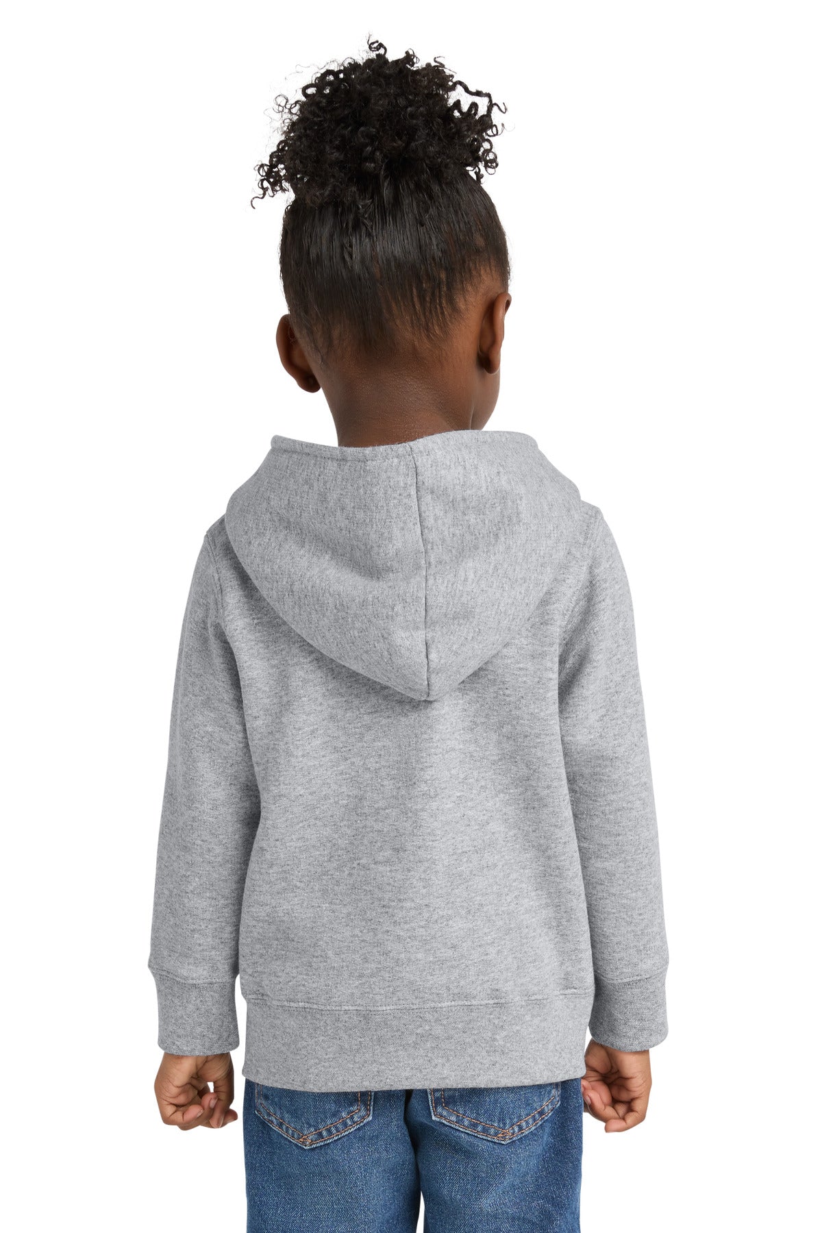 Port & Co Toddler Core Fleece Full-Zip Hooded Sweatshirt - Athletic Heather
