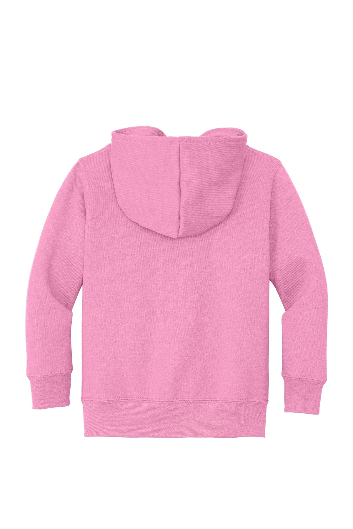 Port & Co Toddler Core Fleece Full-Zip Hooded Sweatshirt - Candy Pink