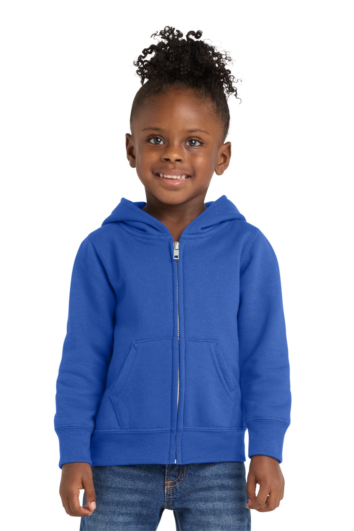 Port & Co Toddler Core Fleece Full-Zip Hooded Sweatshirt - Royal