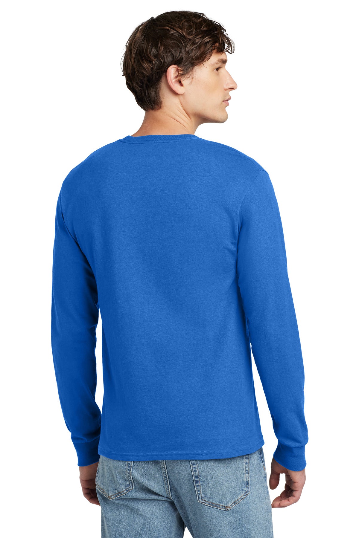 Champion  Heritage 5.2-Oz. Jersey Long Sleeve Tee - Athletic Royal