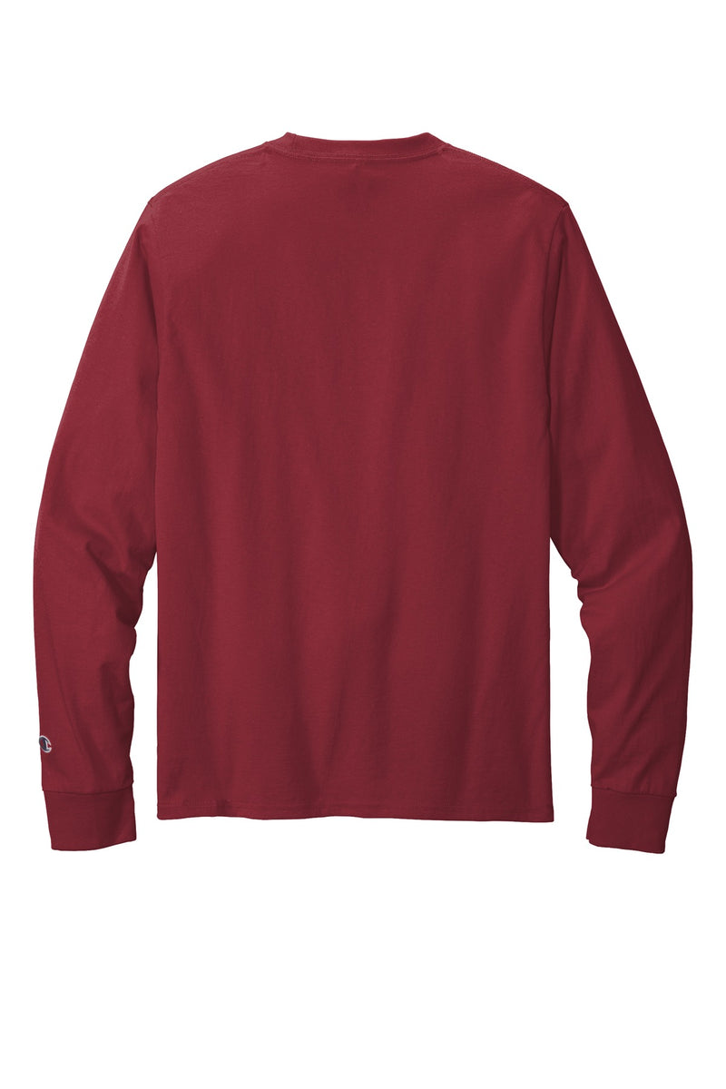 Champion  Heritage 5.2-Oz. Jersey Long Sleeve Tee - Cardinal