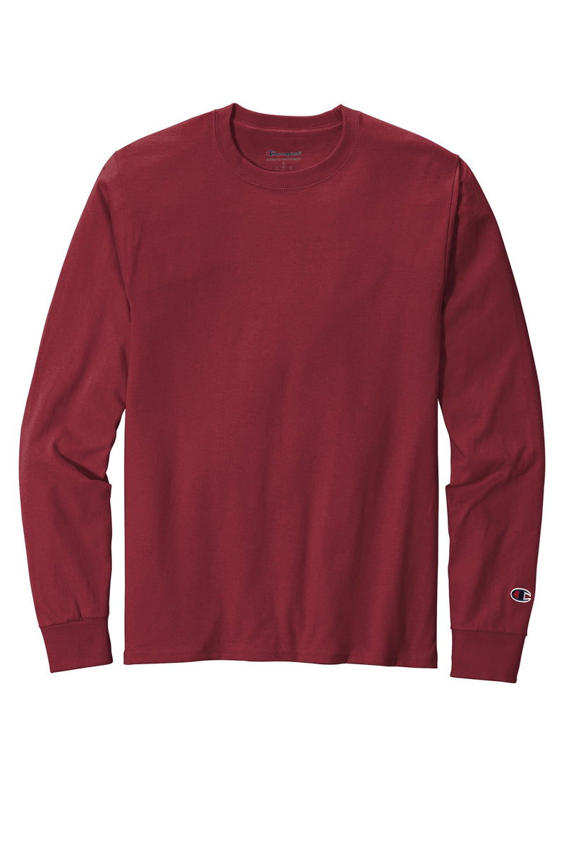 Champion  Heritage 5.2-Oz. Jersey Long Sleeve Tee - Cardinal