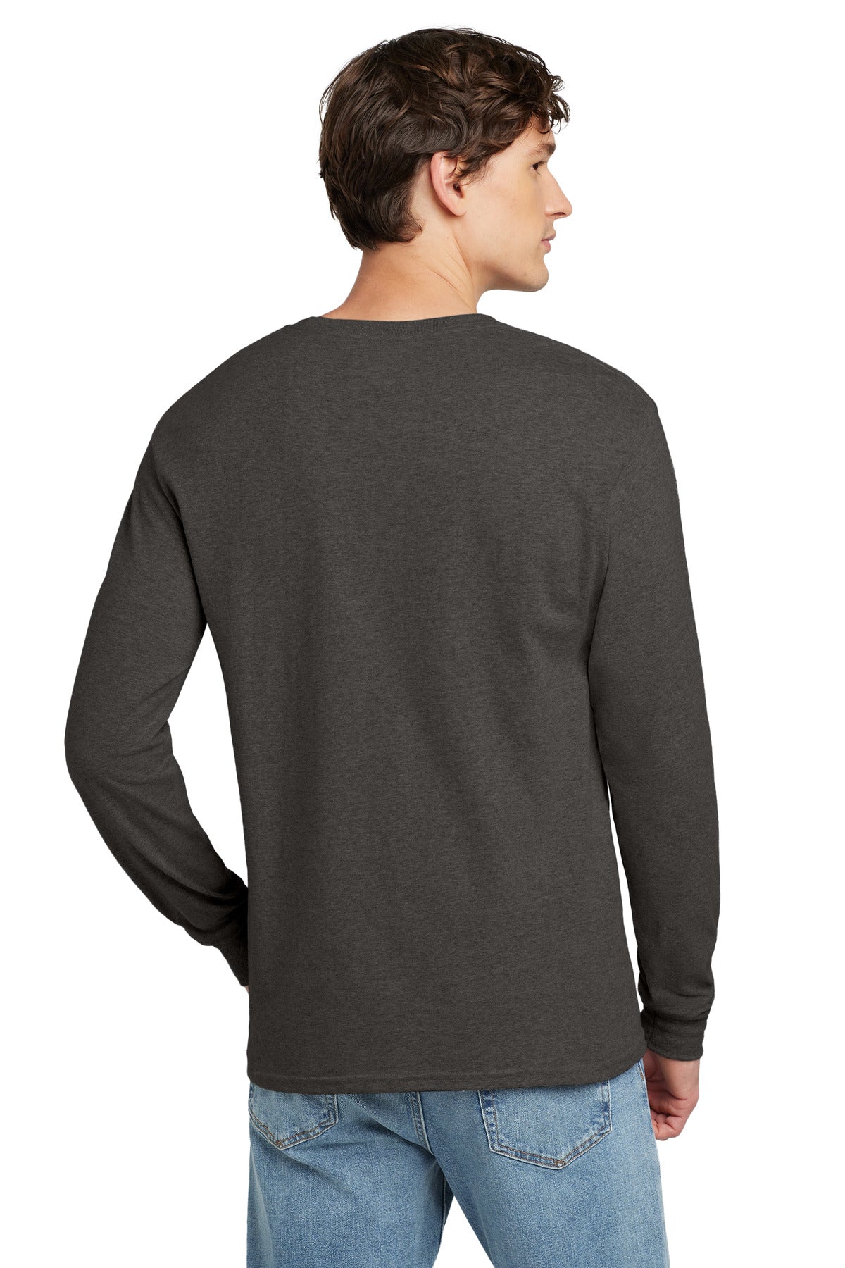 Champion  Heritage 5.2-Oz. Jersey Long Sleeve Tee - Charcoal Heather