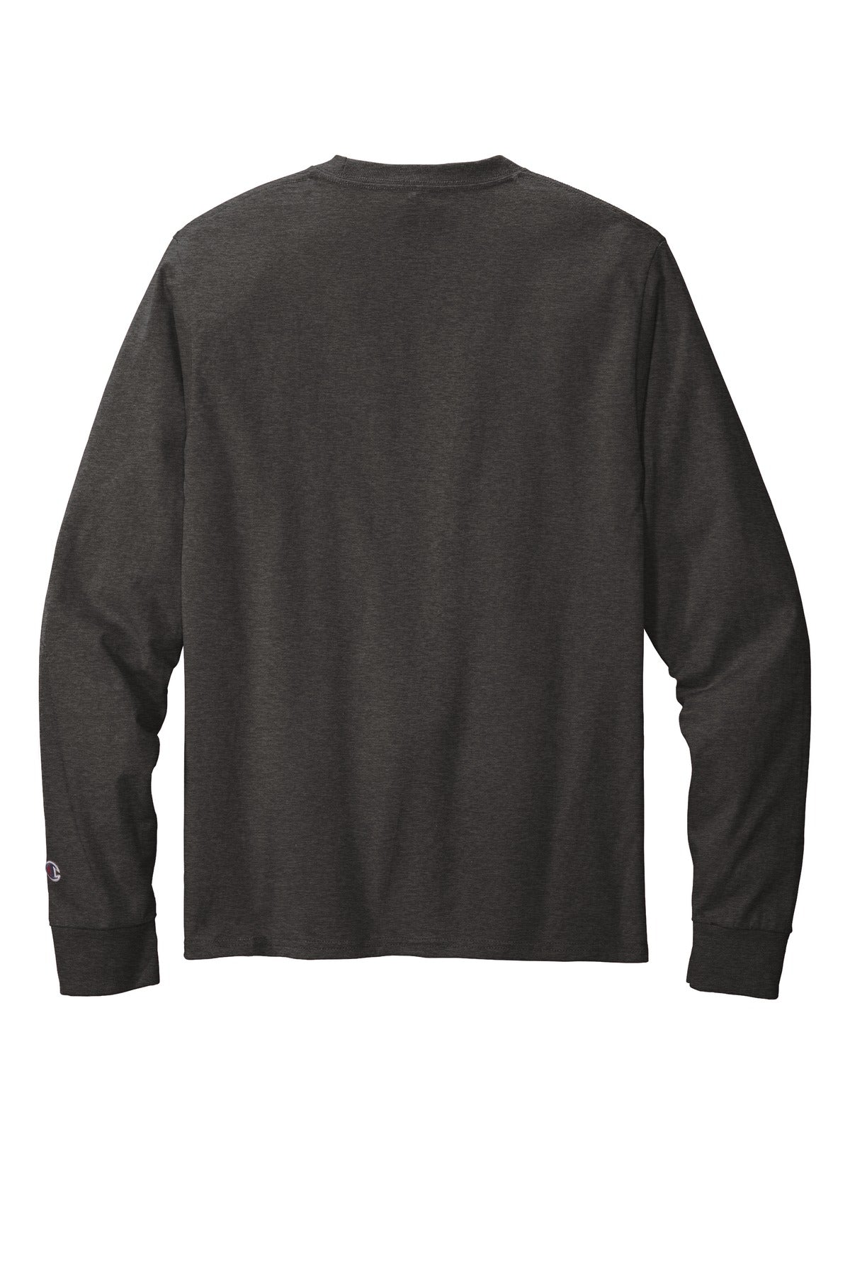 Champion  Heritage 5.2-Oz. Jersey Long Sleeve Tee - Charcoal Heather