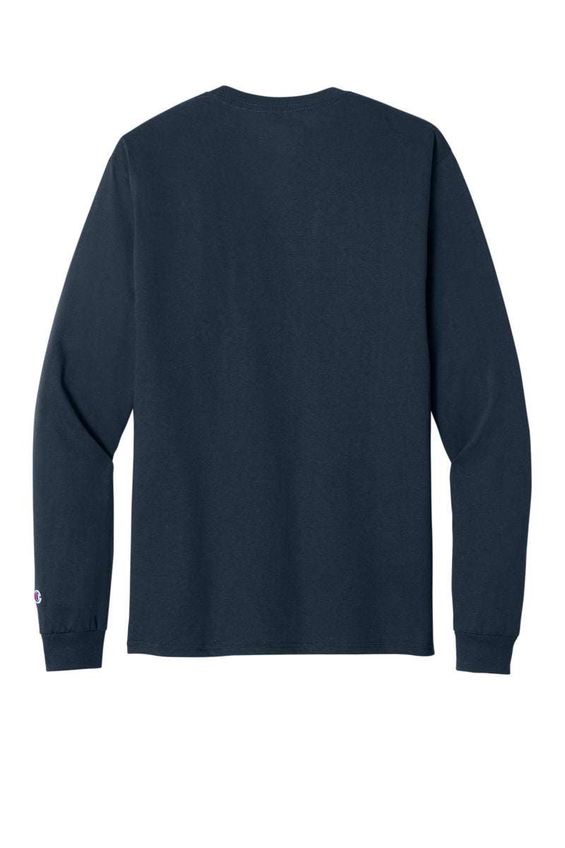 Champion  Heritage 5.2-Oz. Jersey Long Sleeve Tee - Navy