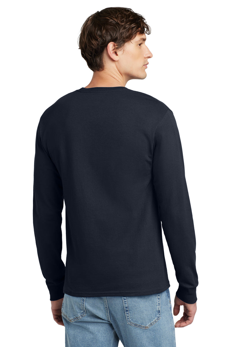 Champion  Heritage 5.2-Oz. Jersey Long Sleeve Tee - Navy