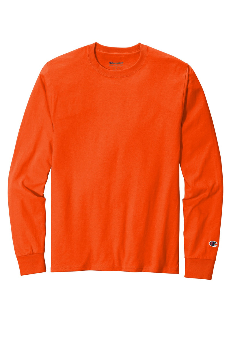 Champion  Heritage 5.2-Oz. Jersey Long Sleeve Tee - Orange