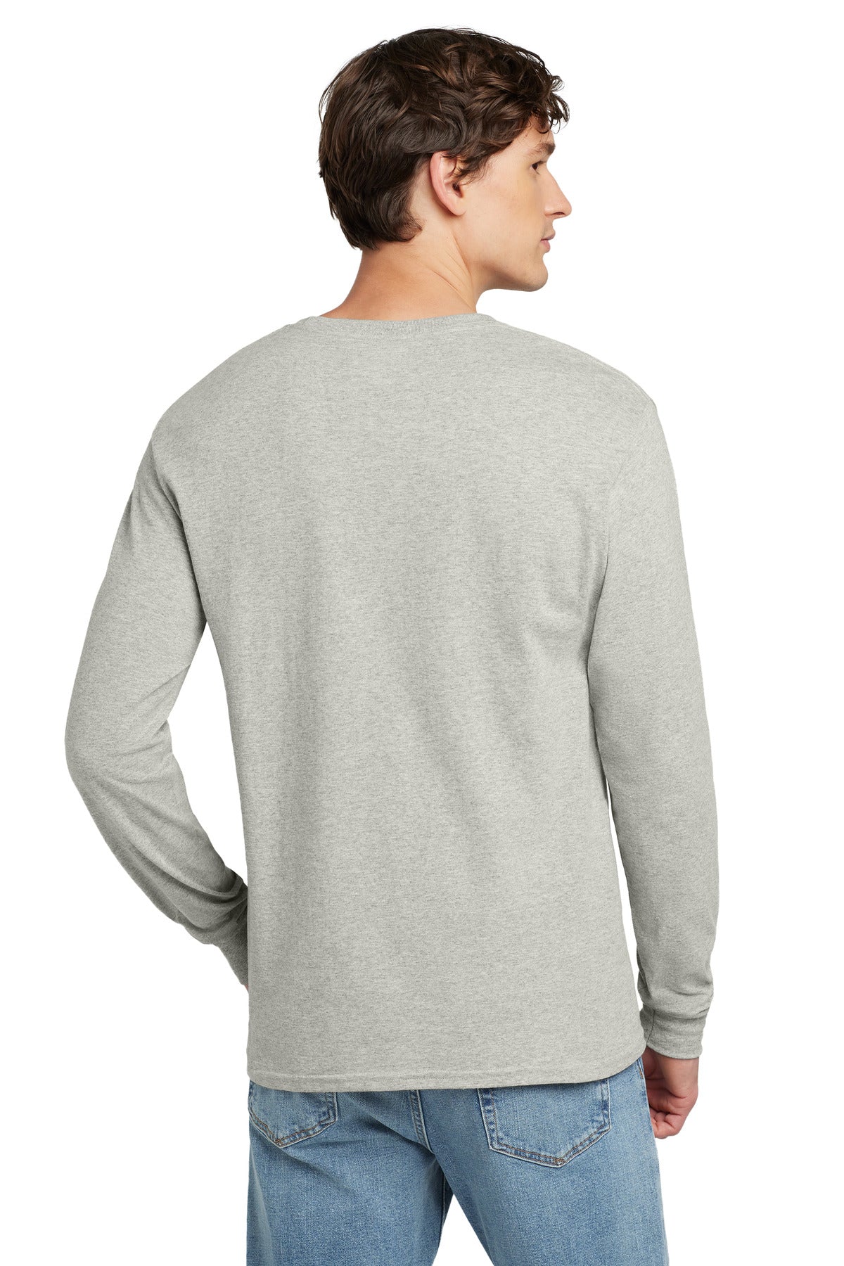 Champion  Heritage 5.2-Oz. Jersey Long Sleeve Tee - Oxford Grey