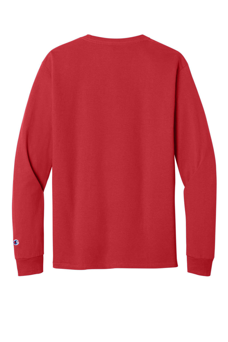 Champion  Heritage 5.2-Oz. Jersey Long Sleeve Tee - Red