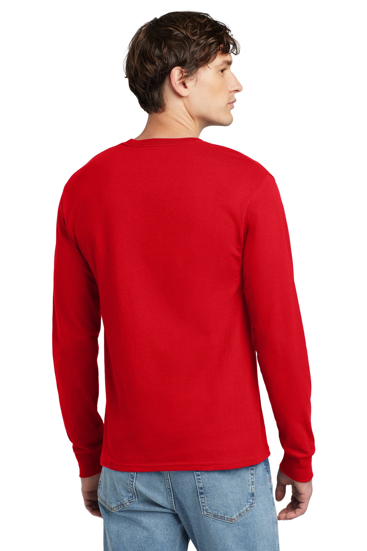 Champion  Heritage 5.2-Oz. Jersey Long Sleeve Tee - Red
