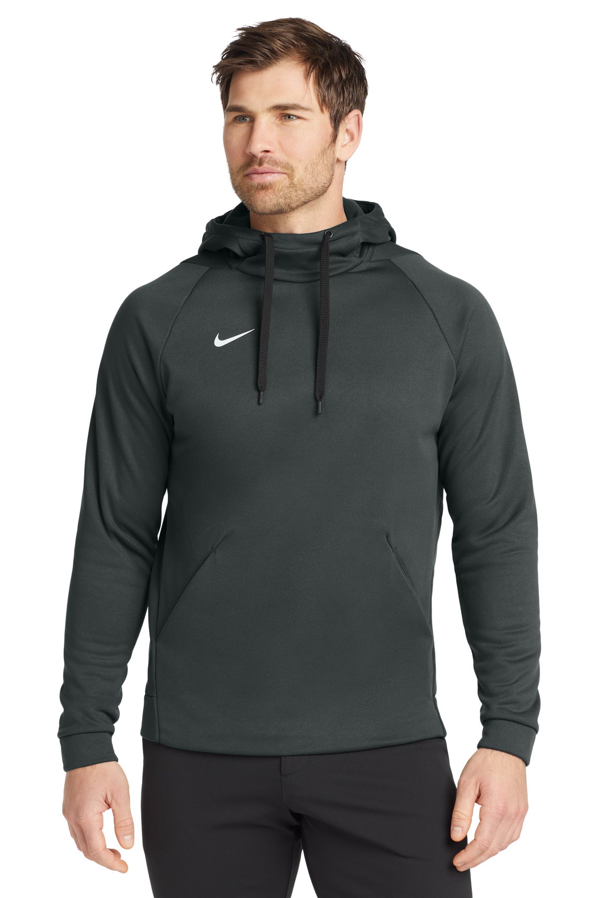 Nike Therma-FIT Pullover Fleece Hoodie - Team Anthracite