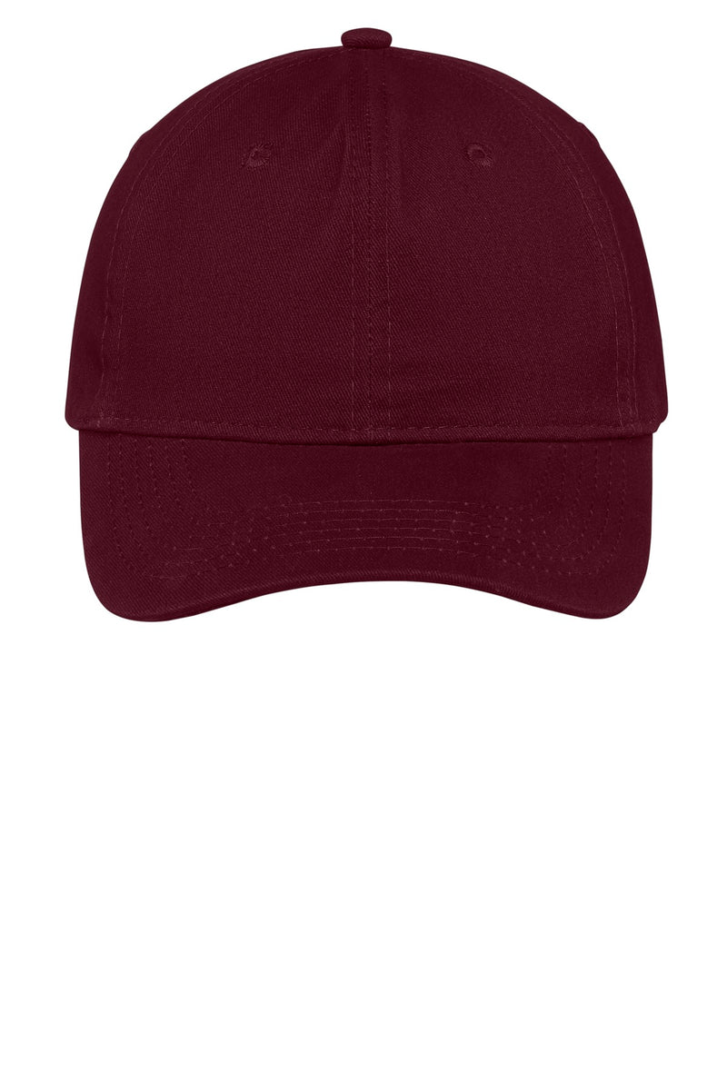 Port Authority Brushed Twill Low Profile Cap - Maroon