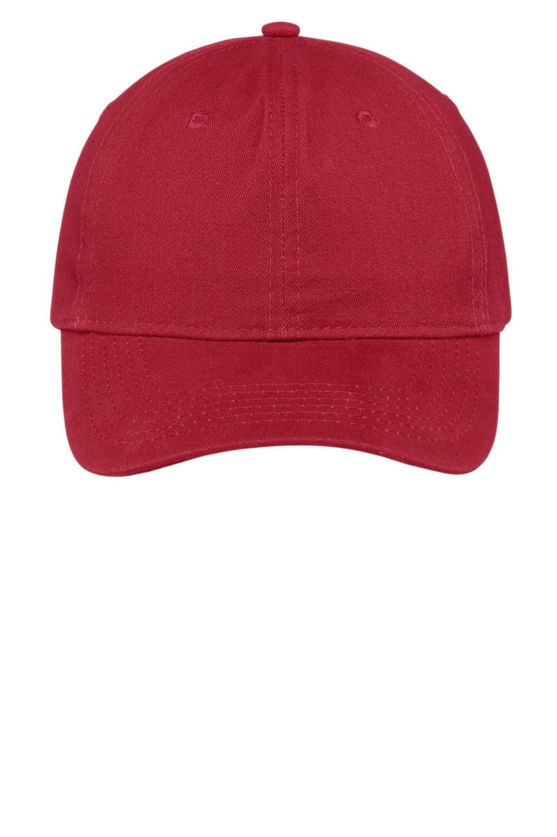 Port Authority Brushed Twill Low Profile Cap - Red