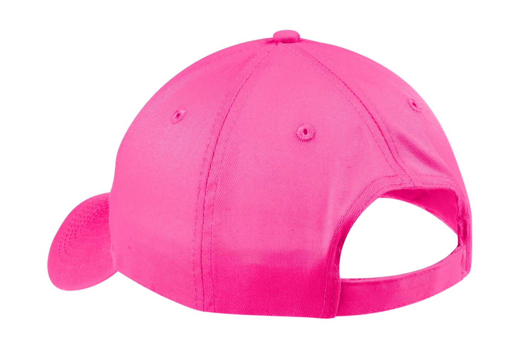 Port Authority Six-Panel Twill Cap - Neon Pink