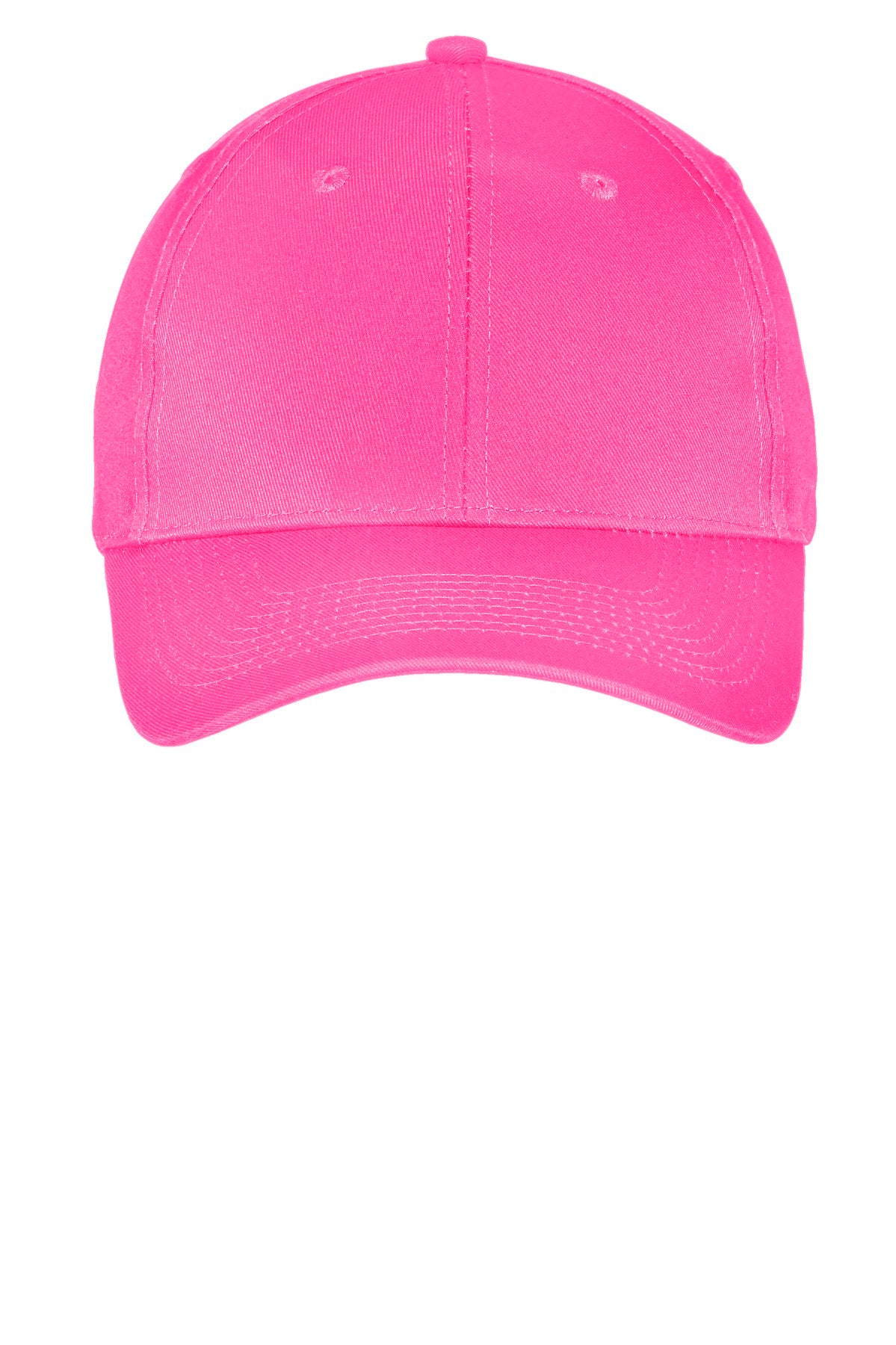Port Authority Six-Panel Twill Cap - Neon Pink