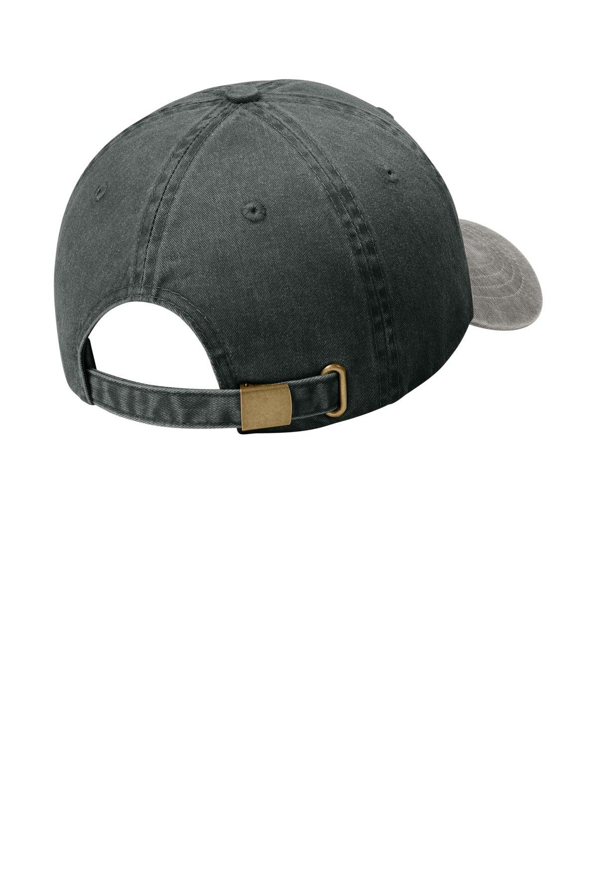 Port Authority Two-Tone Pigment-Dyed Cap - Black/ Pebble