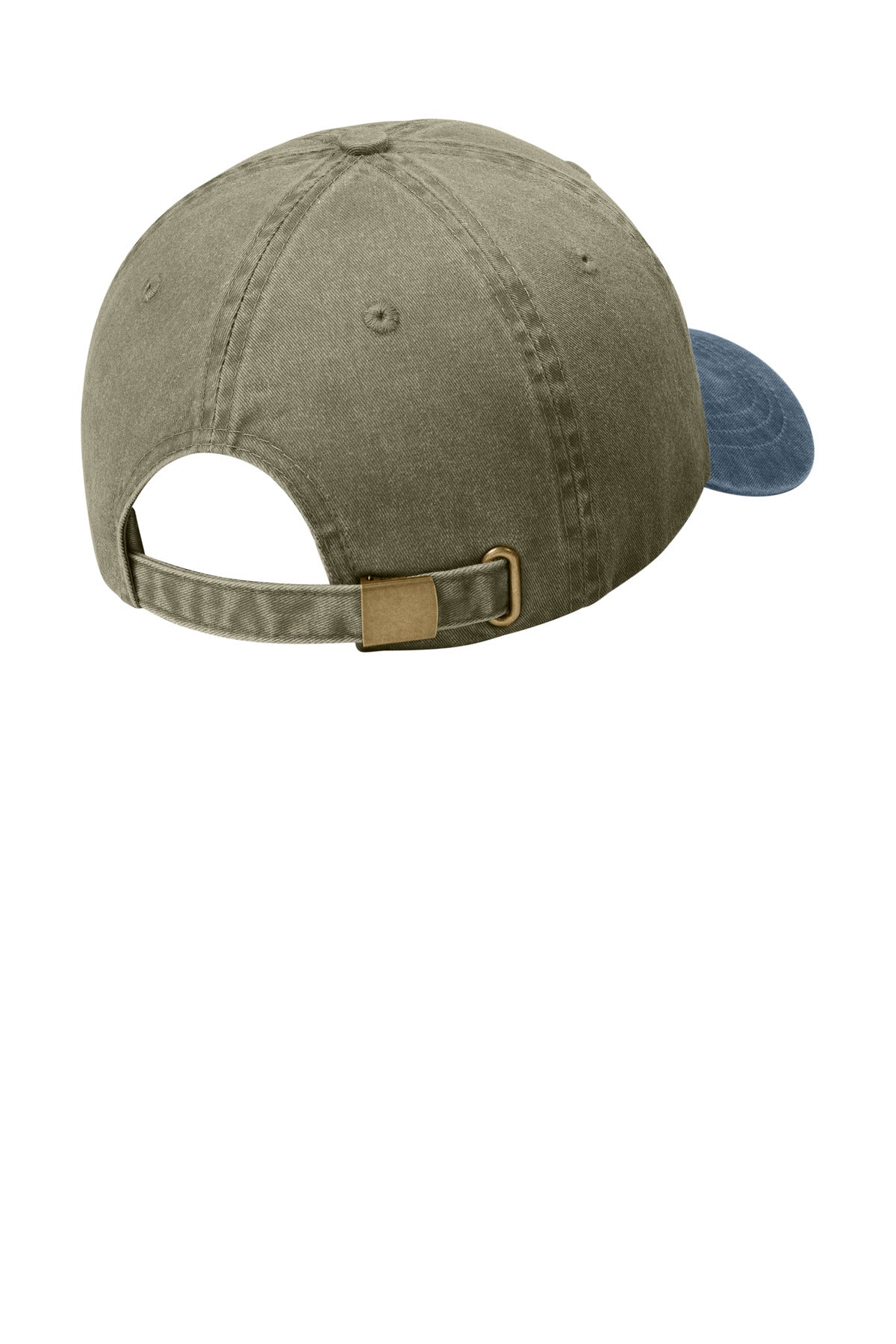 Port Authority Two-Tone Pigment-Dyed Cap - Khaki/ Navy