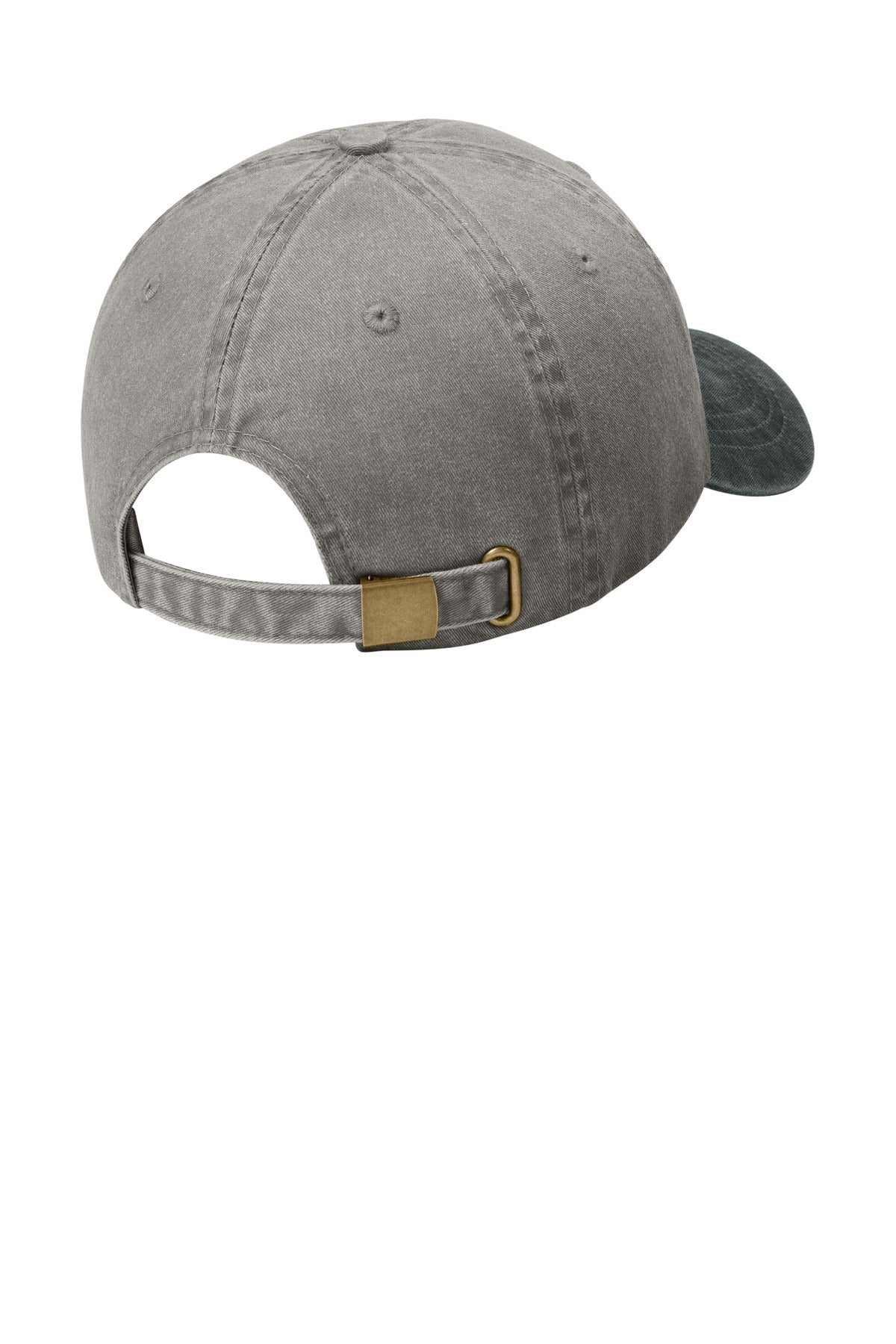Port Authority Two-Tone Pigment-Dyed Cap - Pebble/ Black