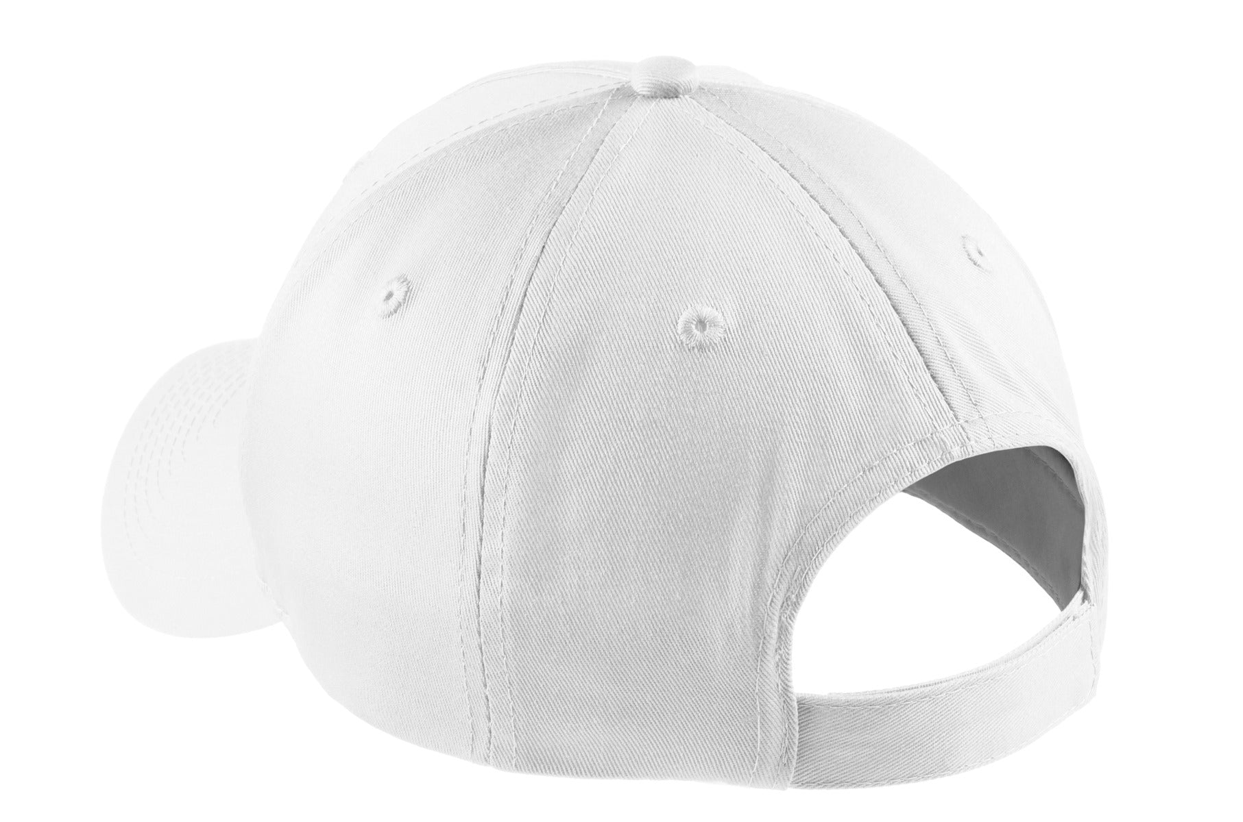 Port Authority Five-Panel Twill Cap - White