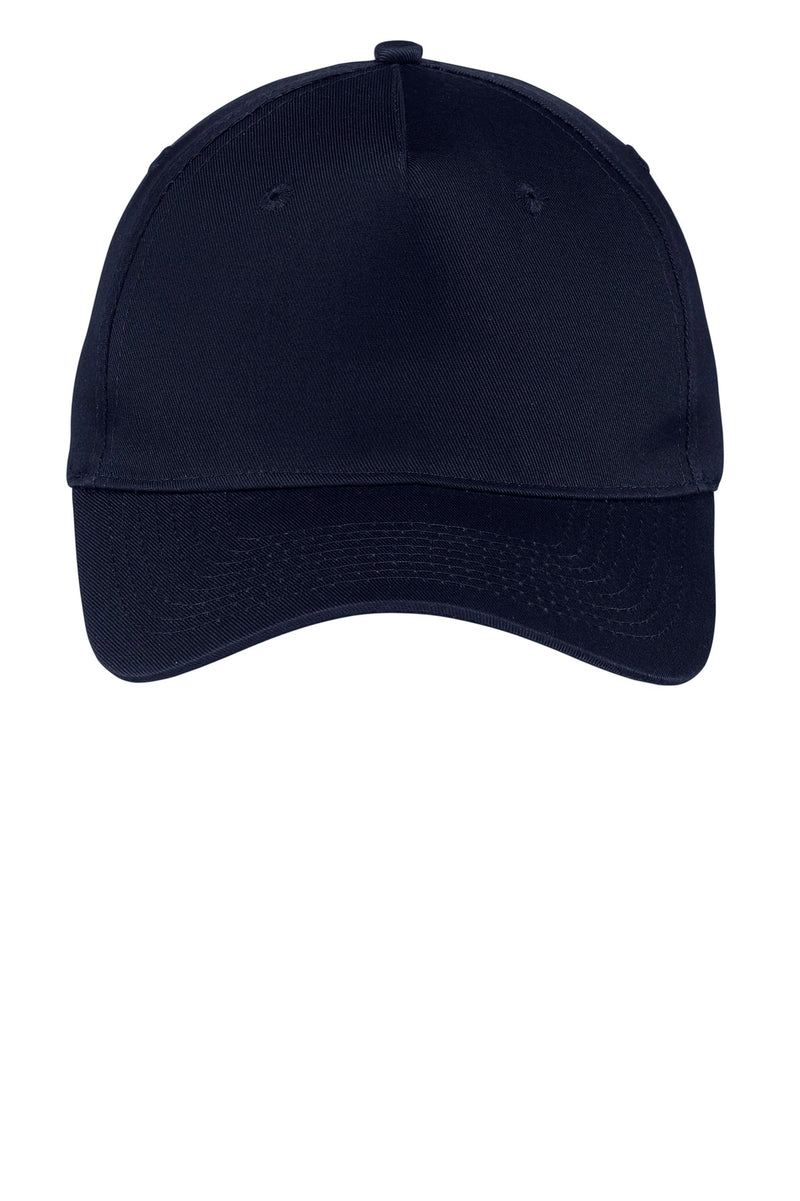 Port Authority Five-Panel Twill Cap - Navy