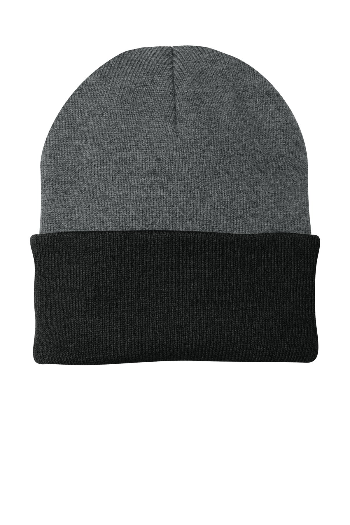 Port Authority Knit Cap - Athletic Oxford/ Black