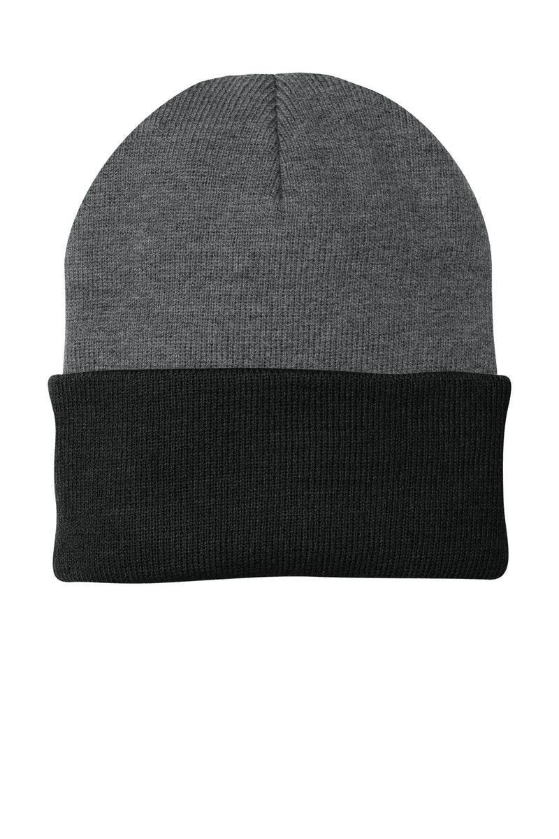 Port Authority Knit Cap - Athletic Oxford/ Black