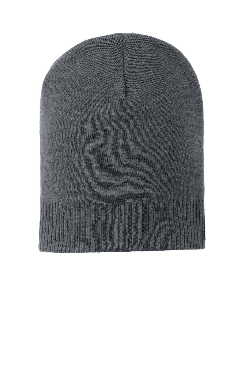 Port Authority 100% Cotton Beanie - Graphite