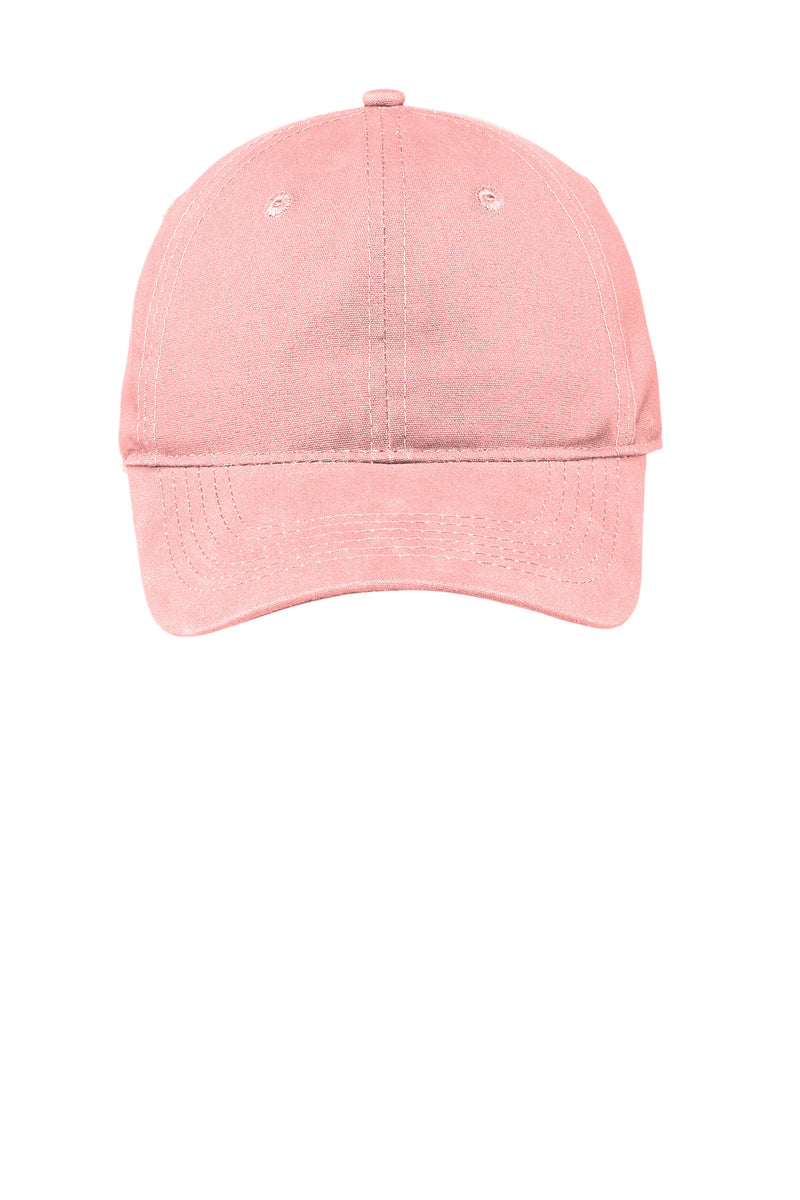Port Authority Soft Brushed Canvas Cap - Light Pink