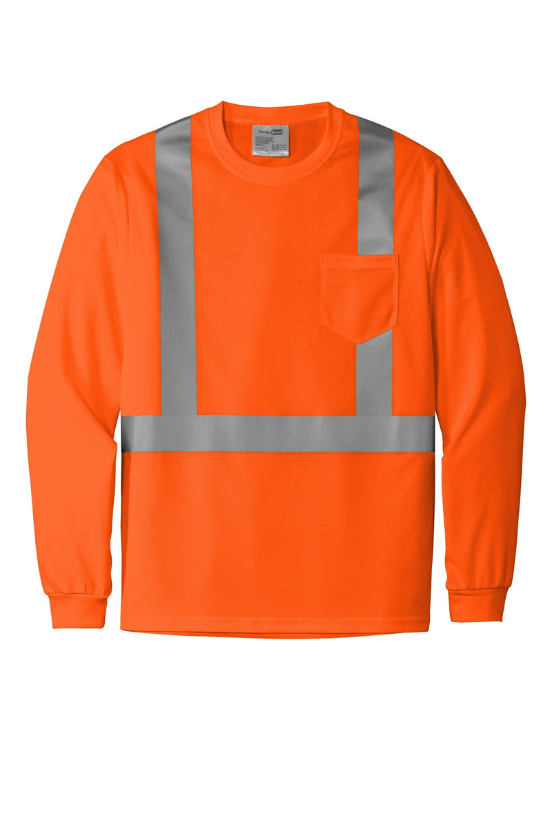 CornerStone  ANSI 107 Class 2 Mesh Long Sleeve Tee - Safety Orange