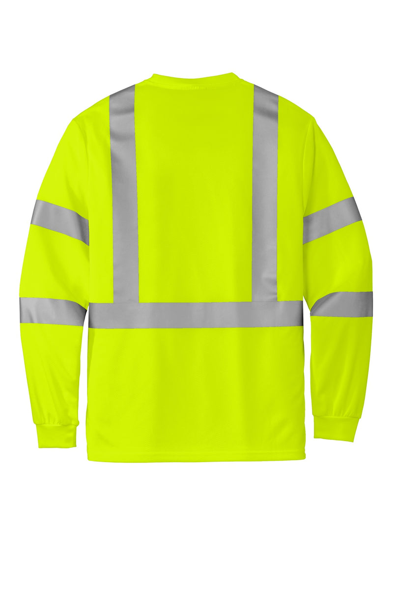 CornerStone  ANSI 107 Class 3 Mesh Long Sleeve Tee - Safety Yellow