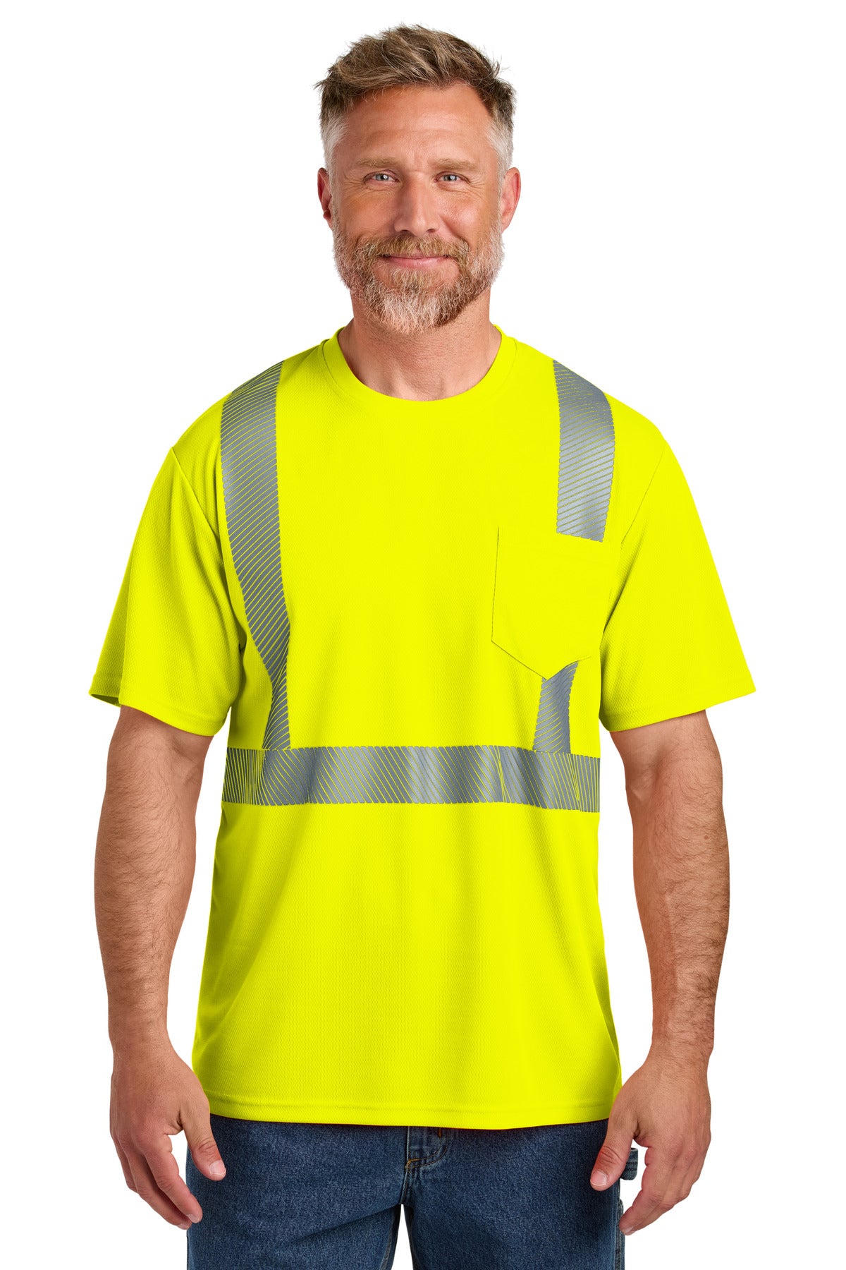 CornerStone ANSI 107 Class 2 Segmented Tape Tee - Safety Yellow