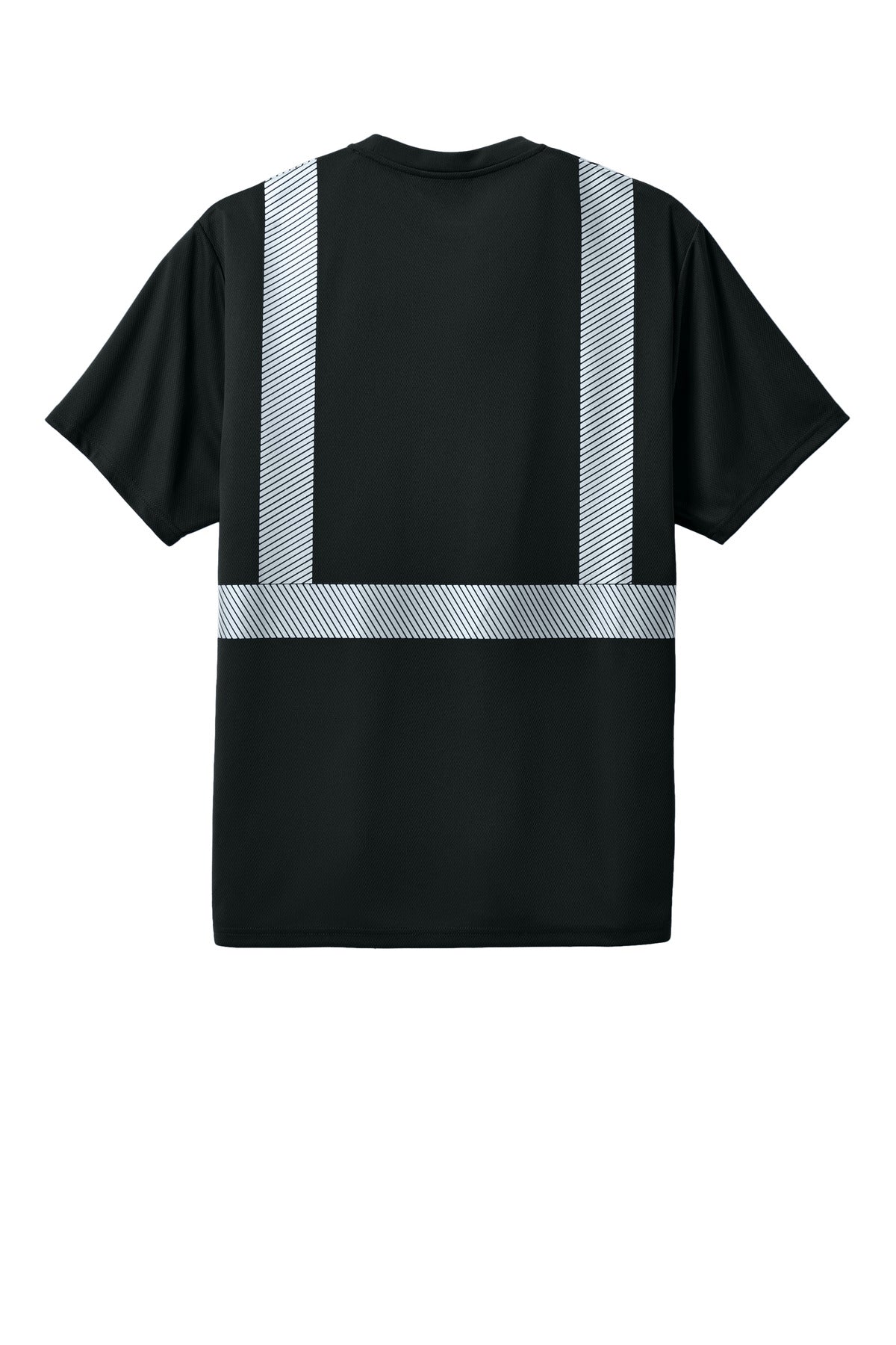 CornerStone Enhanced Visibility Segmented Tape Tee - Black