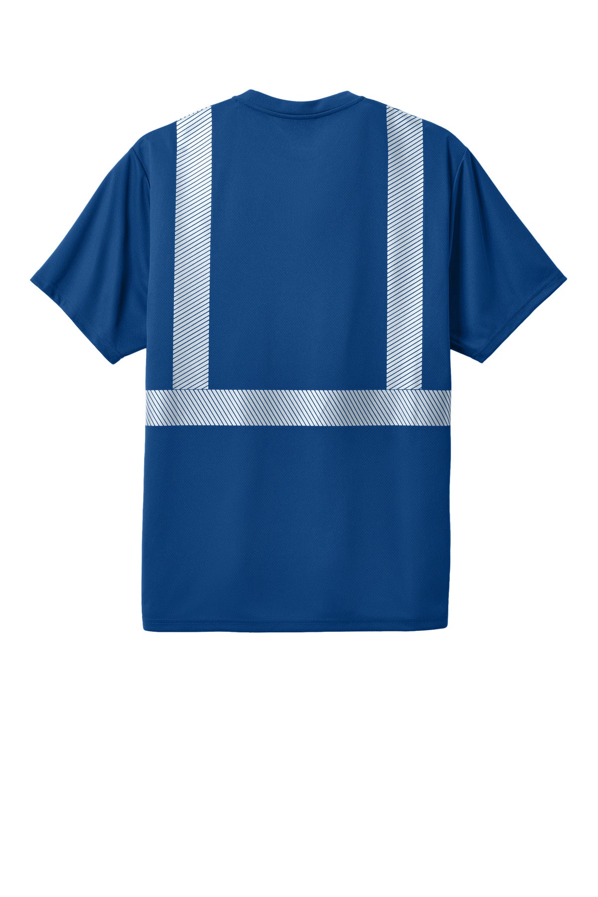 CornerStone Enhanced Visibility Segmented Tape Tee - Royal