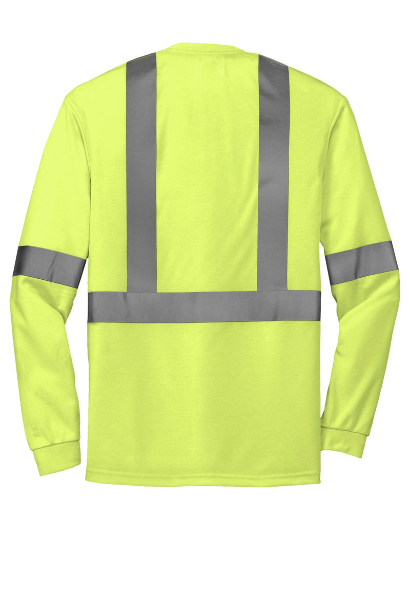 CornerStone ANSI 107 Class 2 Long Sleeve Safety T-Shirt - Safety Yellow/ Reflective