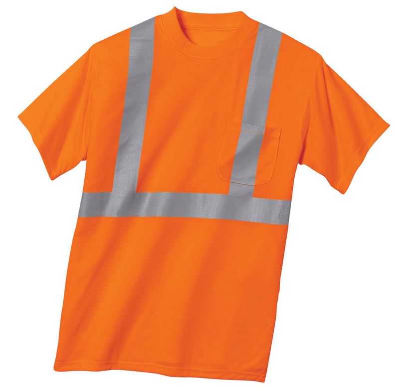 CornerStone - ANSI 107 Class 2 Safety T-Shirt - Safety Orange/ Reflective