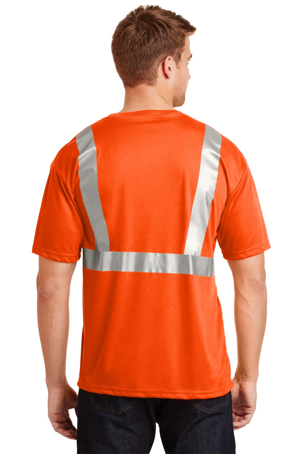 CornerStone - ANSI 107 Class 2 Safety T-Shirt - Safety Orange/ Reflective