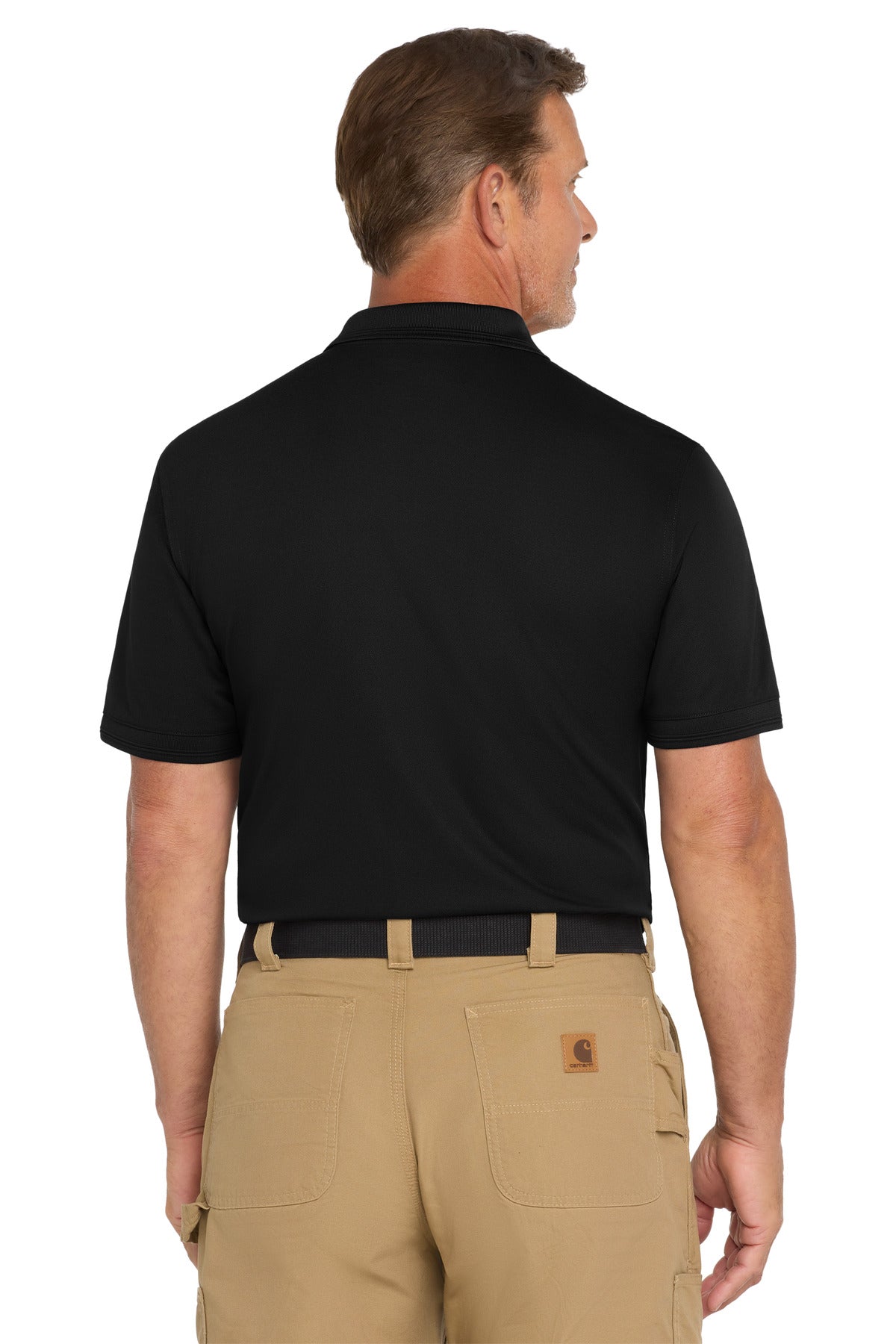 CornerStone  Industrial Snag-Proof Pique Pocket Polo - Black
