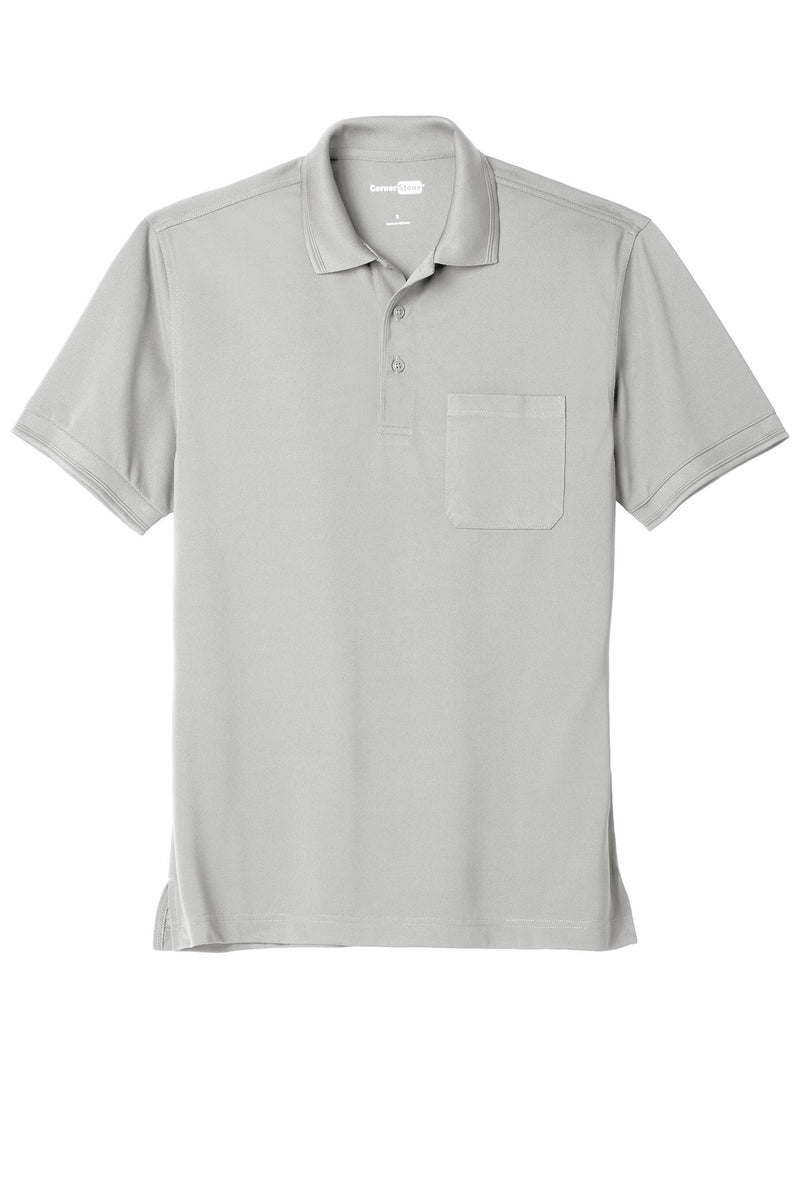 CornerStone  Industrial Snag-Proof Pique Pocket Polo - Light Grey