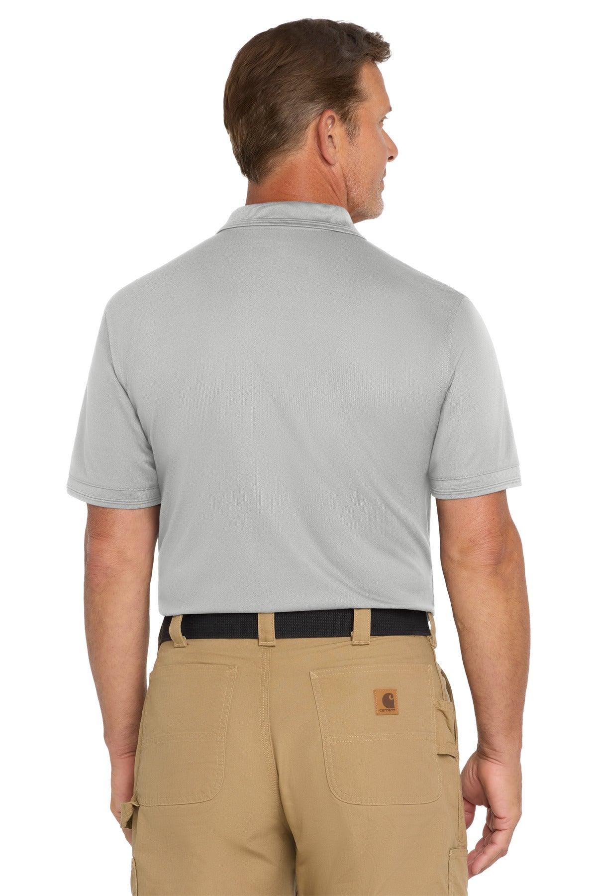 CornerStone  Industrial Snag-Proof Pique Pocket Polo - Light Grey