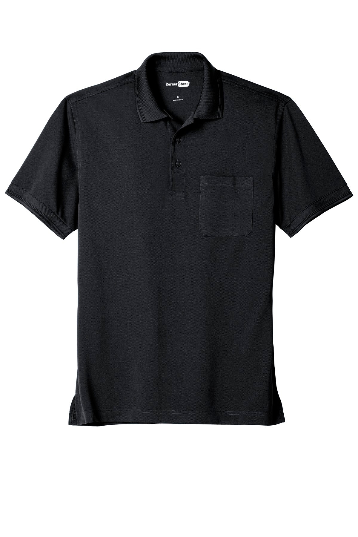 CornerStone  Industrial Snag-Proof Pique Pocket Polo - Navy Blue