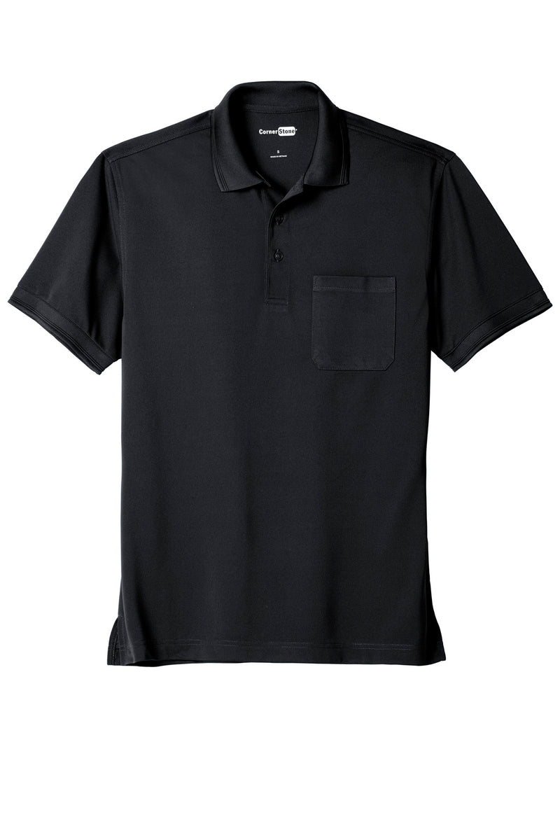 CornerStone  Industrial Snag-Proof Pique Pocket Polo - Navy Blue