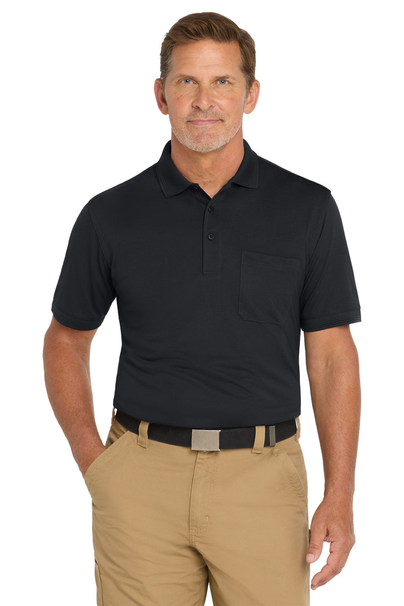CornerStone  Industrial Snag-Proof Pique Pocket Polo - Navy Blue
