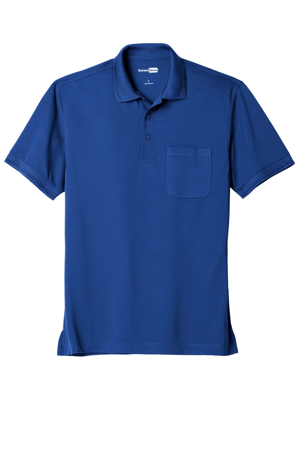 CornerStone  Industrial Snag-Proof Pique Pocket Polo - Royal