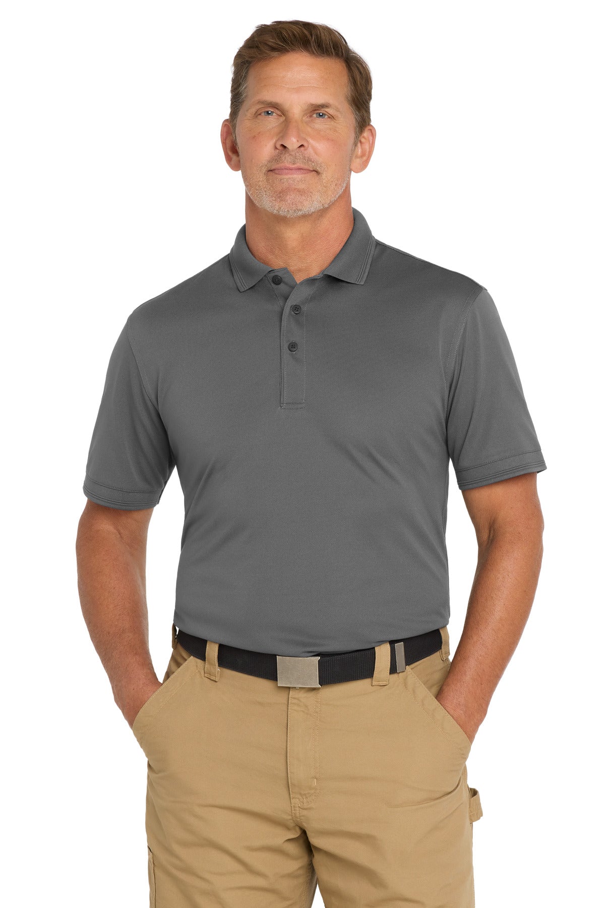 CornerStone  Industrial Snag-Proof Pique Polo - Charcoal